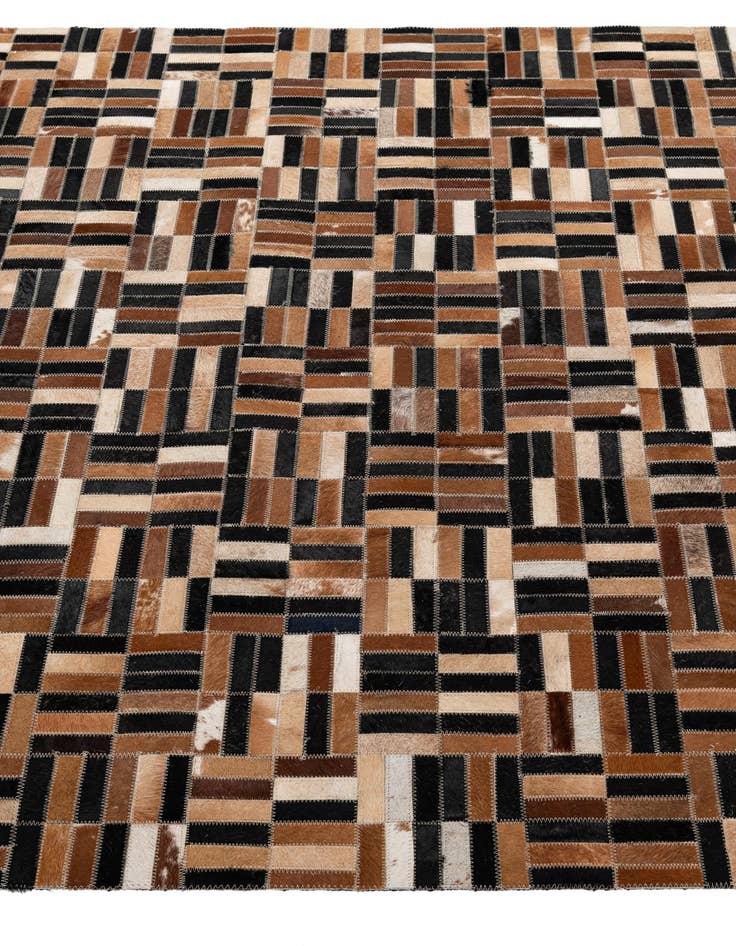 Detail image of  4' 11 x 8' 1 Cowhide - Patchwork Rug