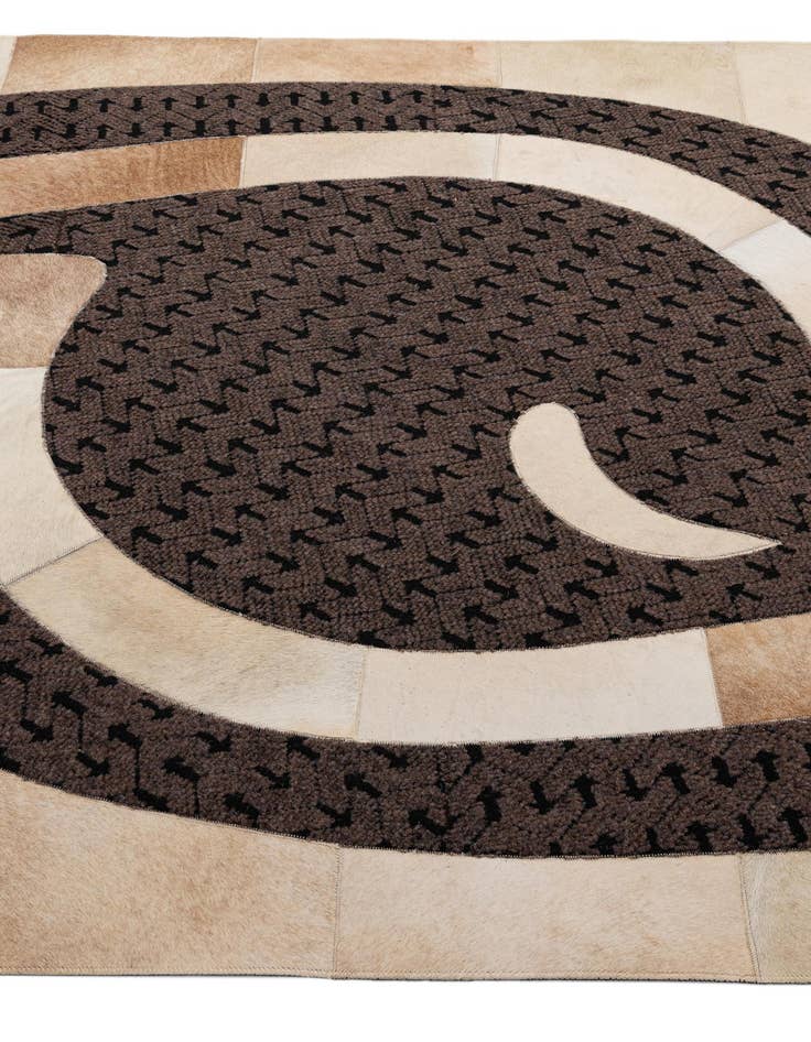 Detail image of  5' x 8' 1 Cowhide - Patchwork Rug