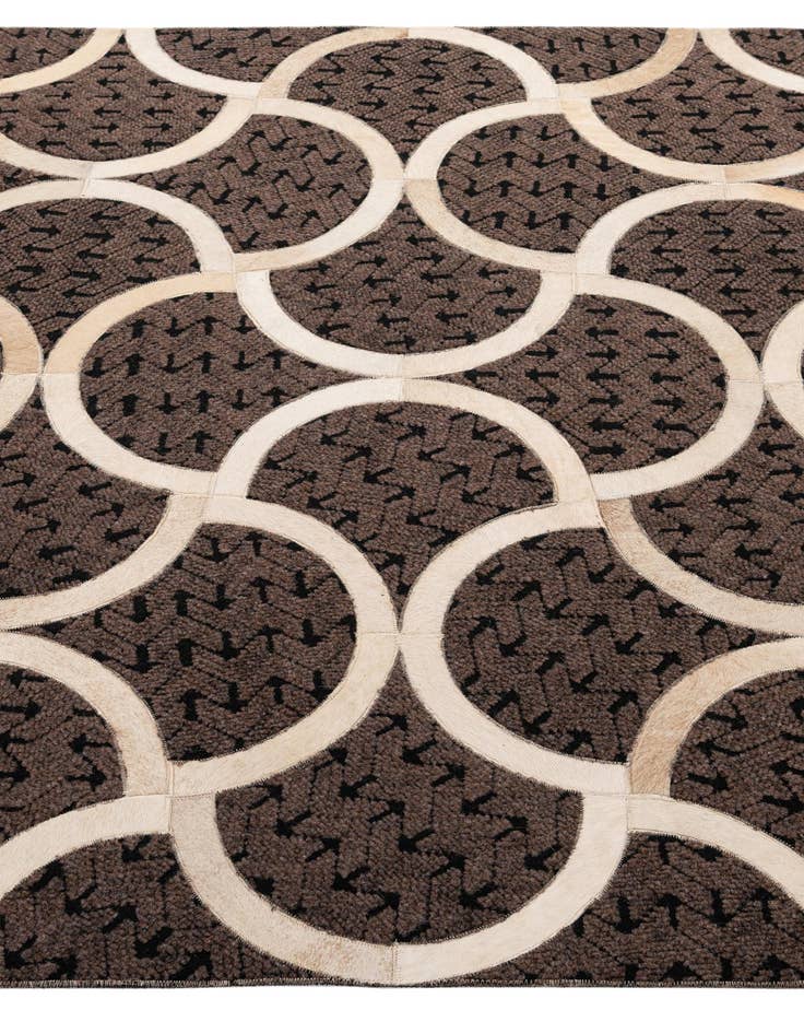 Detail image of  5' x 8' Cowhide - Patchwork Rug