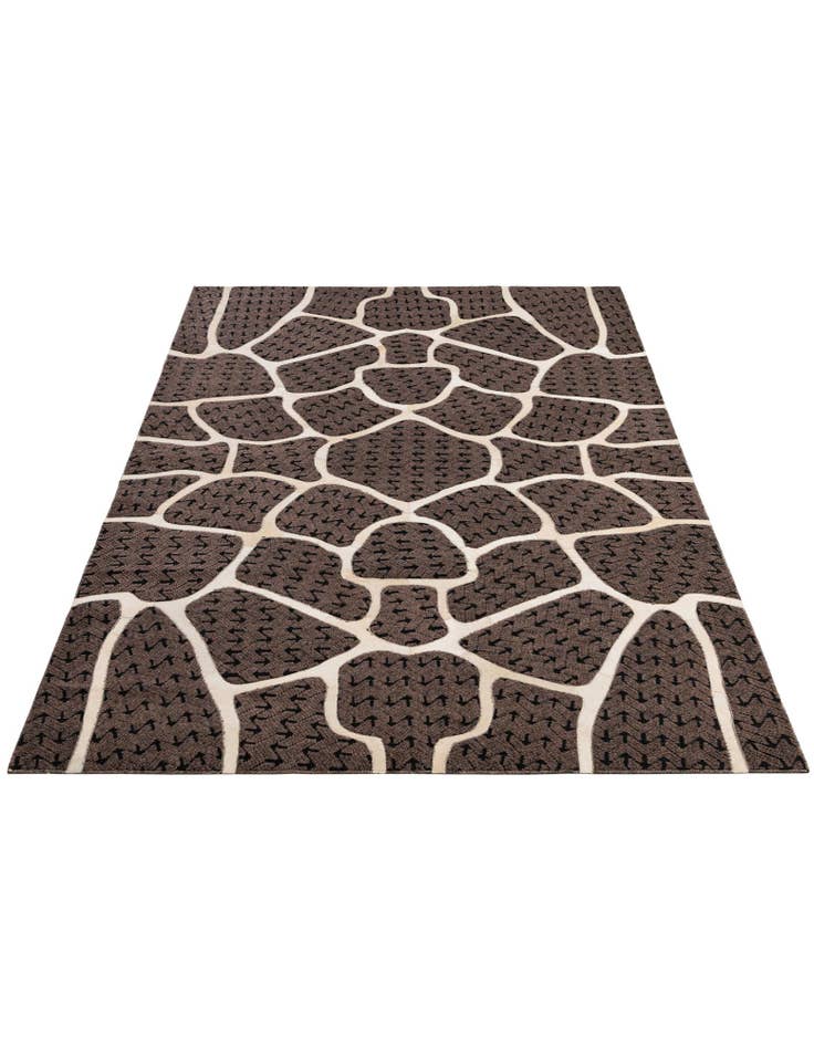 Detail image of  5' 2 x 8' Cowhide - Patchwork Rug