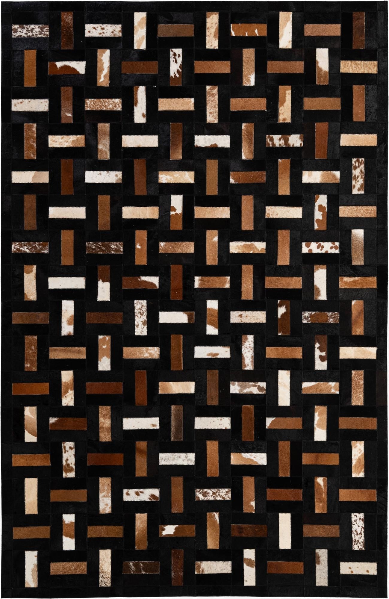  5' 3 x 8' 1 Cowhide - Patchwork Rug