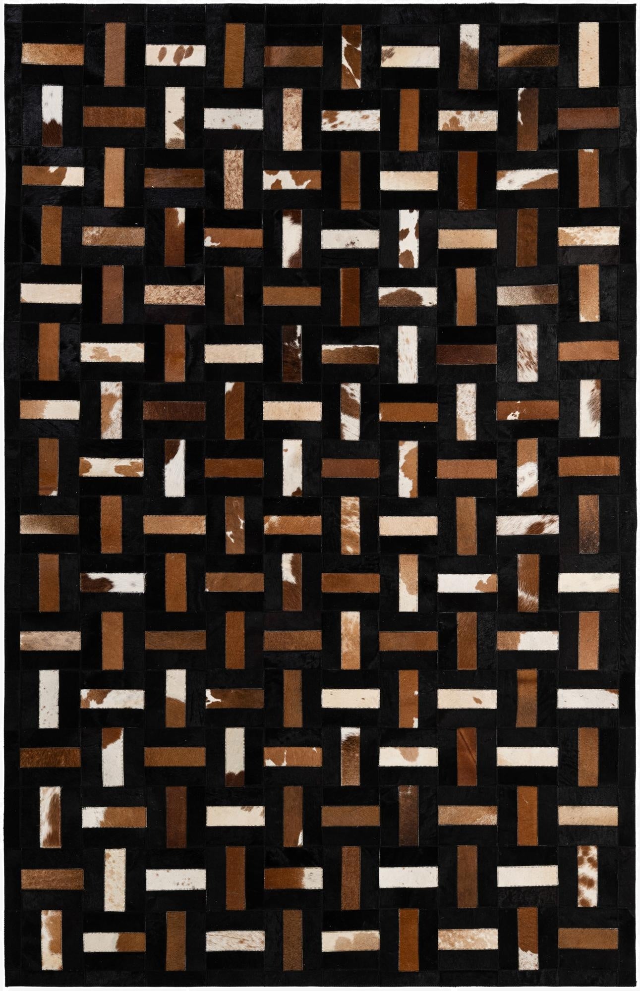  5' 3 x 8' 1 Cowhide - Patchwork Rug