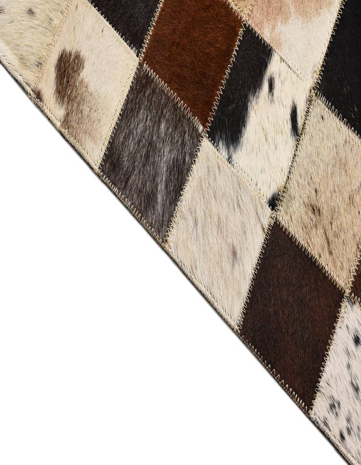 Detail image of  5' x 7' 10 Cowhide Leather Rug