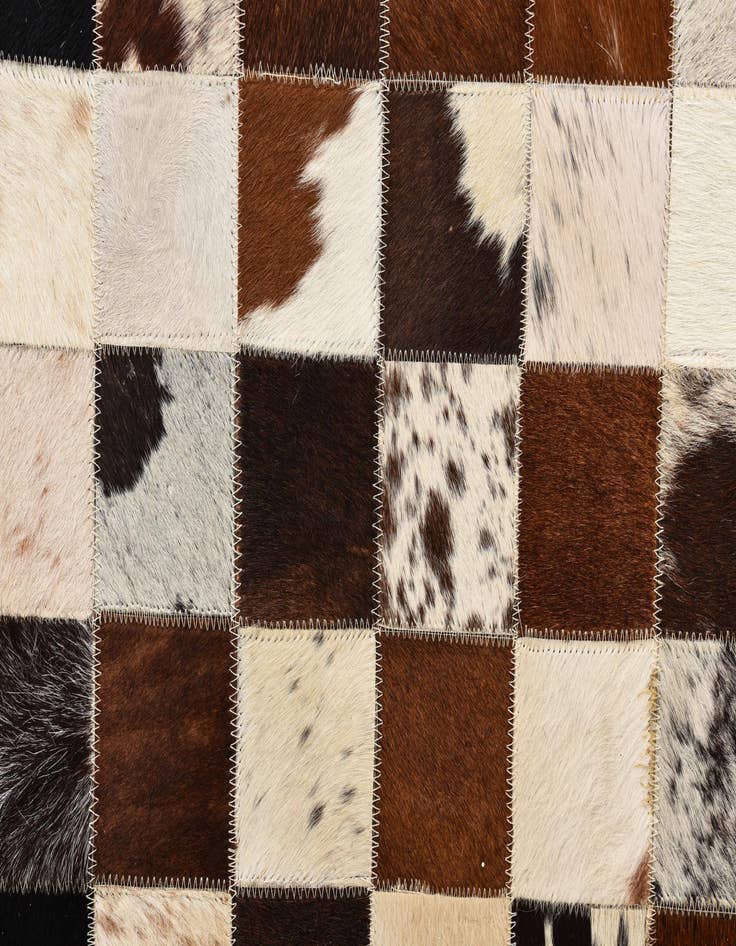 Detail image of  5' x 7' 10 Cowhide Leather Rug