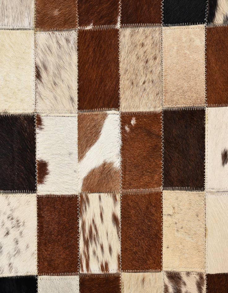 Detail image of  5' x 7' 10 Cowhide Leather Rug
