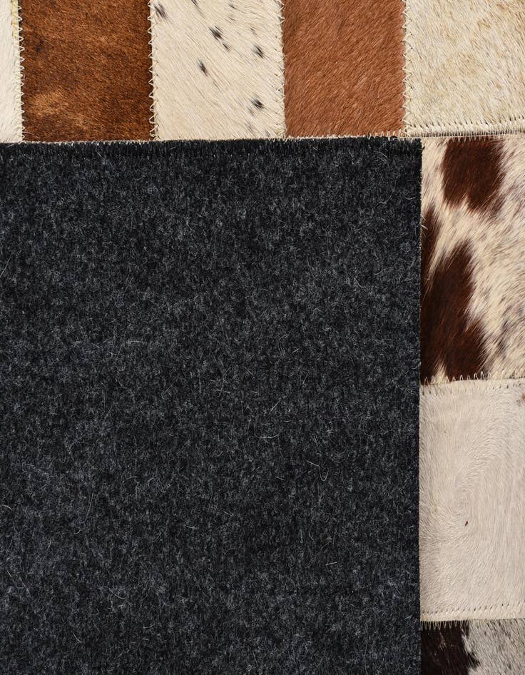 Detail image of  5' x 7' 10 Cowhide Leather Rug
