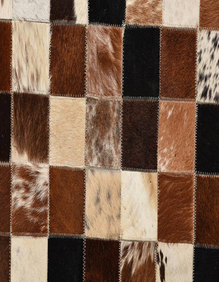 Detail image of  5' x 8' Cowhide Leather Rug