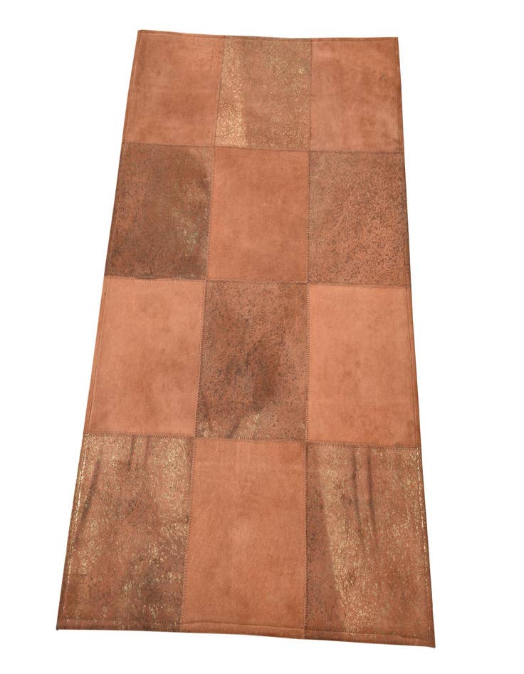 Detail image of  2' 1 x 3' 1 Cowhide Leather Rug