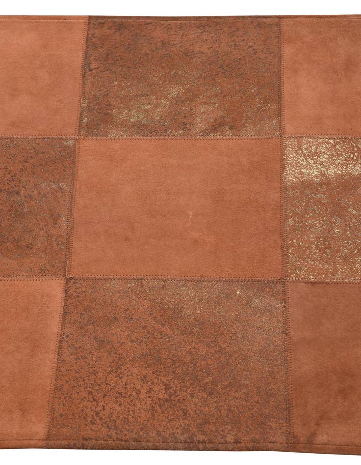 Detail image of  2' 1 x 3' 1 Cowhide Leather Rug