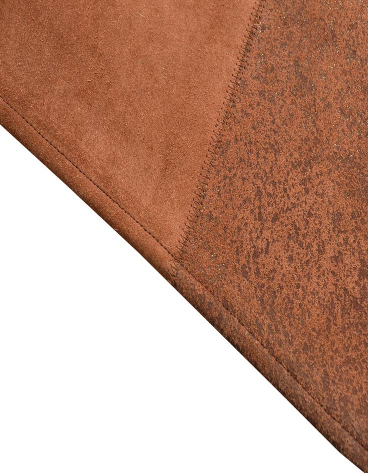 Detail image of  2' 1 x 3' 1 Cowhide Leather Rug