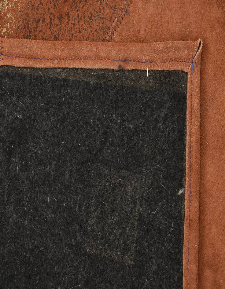 Detail image of  2' 1 x 3' 1 Cowhide Leather Rug