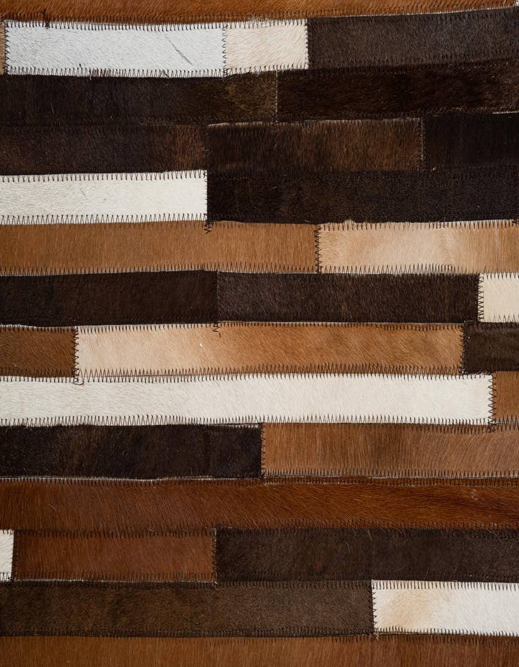 Detail image of  5' 1 x 7' 10 Cowhide Leather Rug