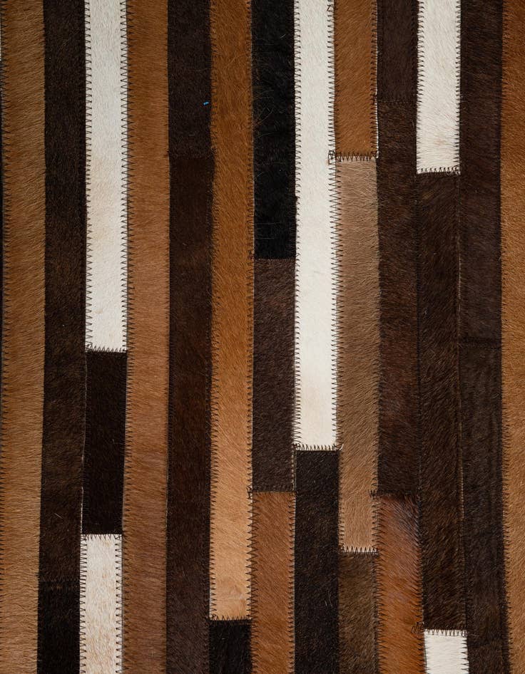 Detail image of  5' 1 x 7' 10 Cowhide Leather Rug