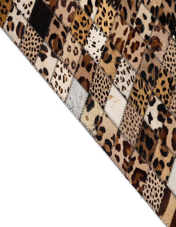 Detail image of  5' 1 x 8' Cowhide Leather Rug