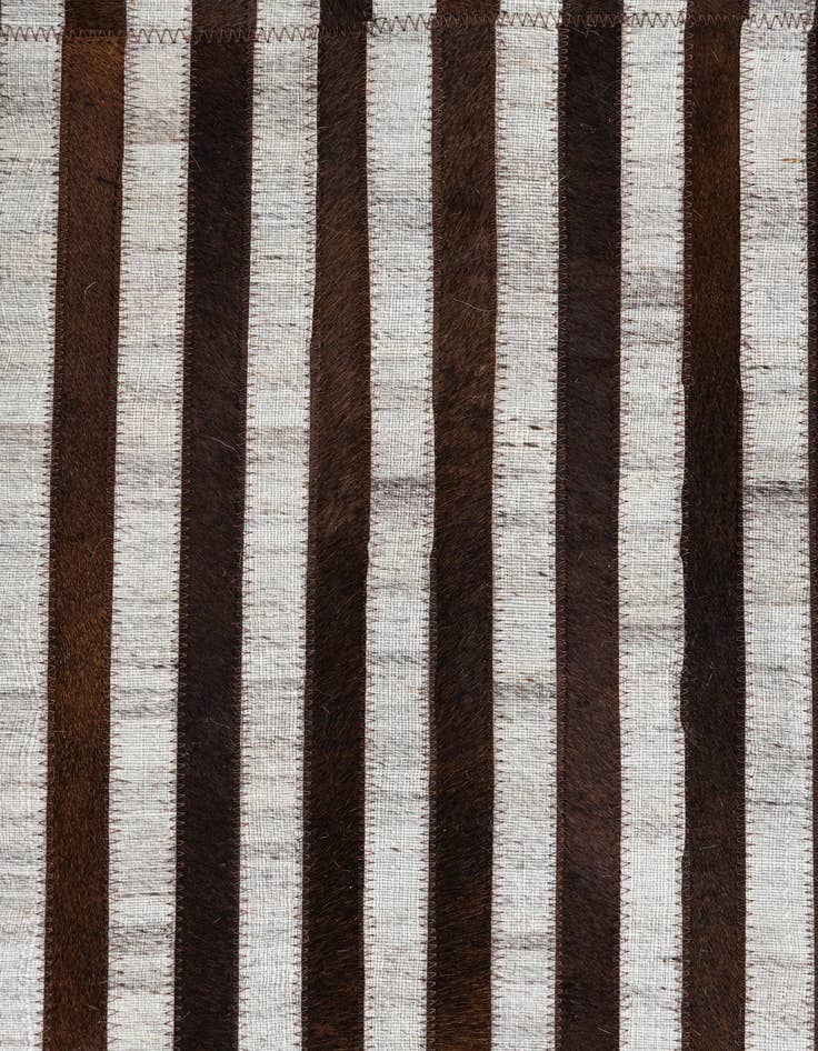 Detail image of  8' 1 x 9' 5 Cowhide Leather Rug