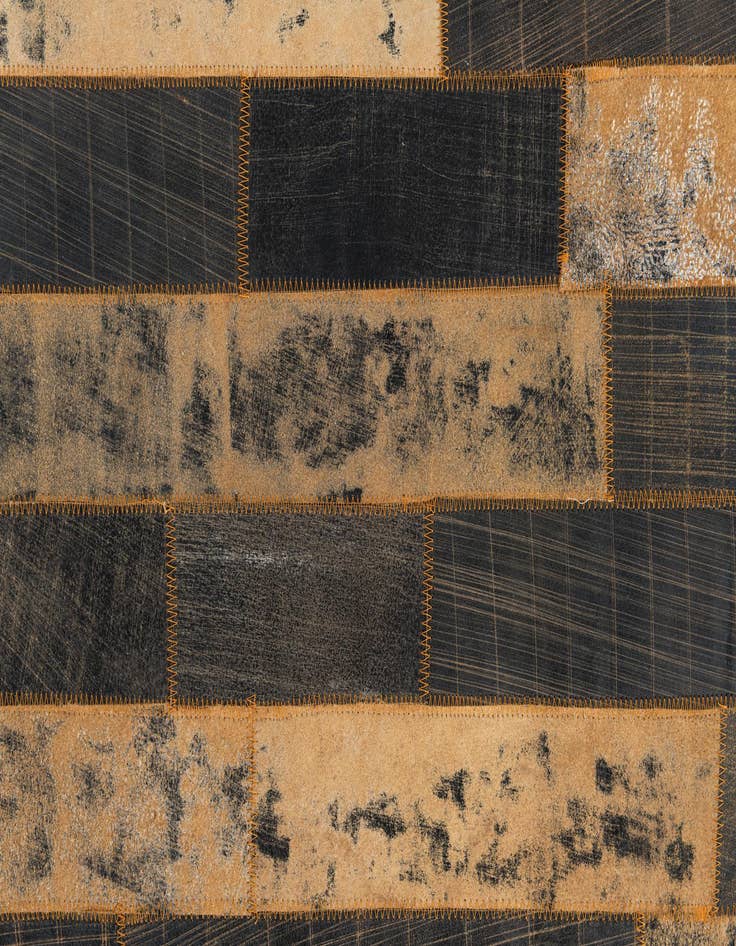 Detail image of  5' x 7' 10 Cowhide Leather Rug
