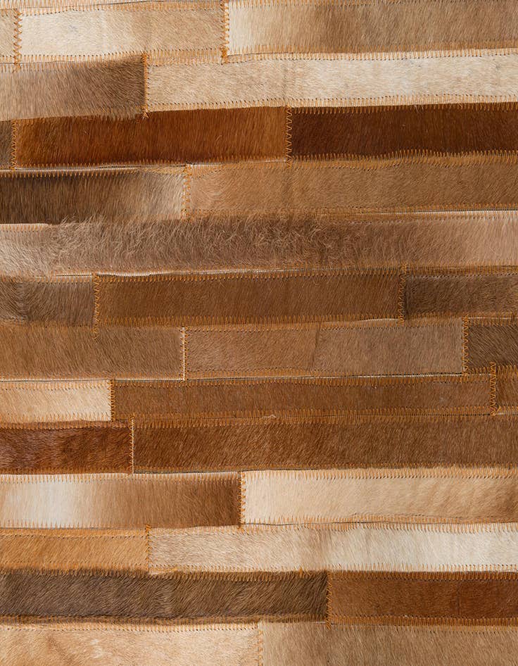 Detail image of  5' x 7' 10 Cowhide Leather Rug