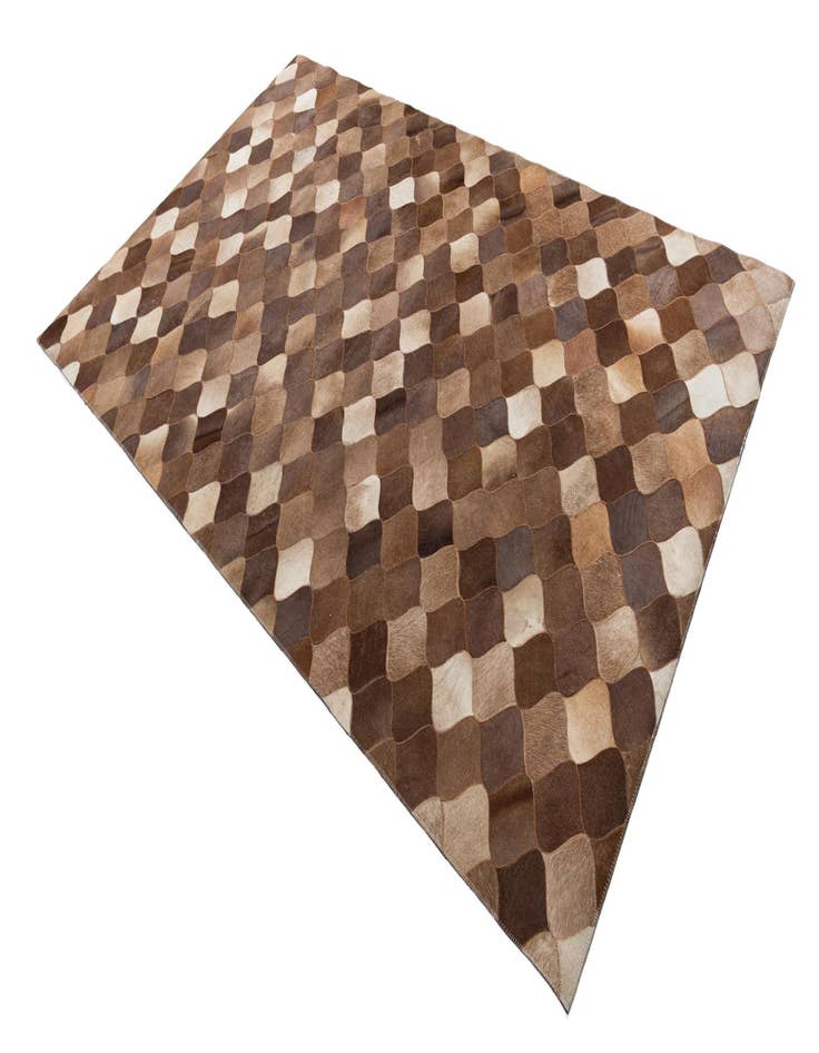 Detail image of  4' 10 x 7' 10 Cowhide Leather Rug