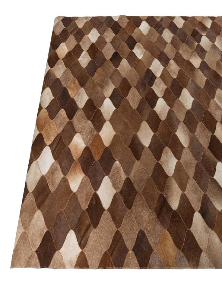 Detail image of  4' 10 x 7' 10 Cowhide Leather Rug