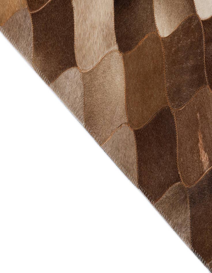 Detail image of  4' 10 x 7' 10 Cowhide Leather Rug