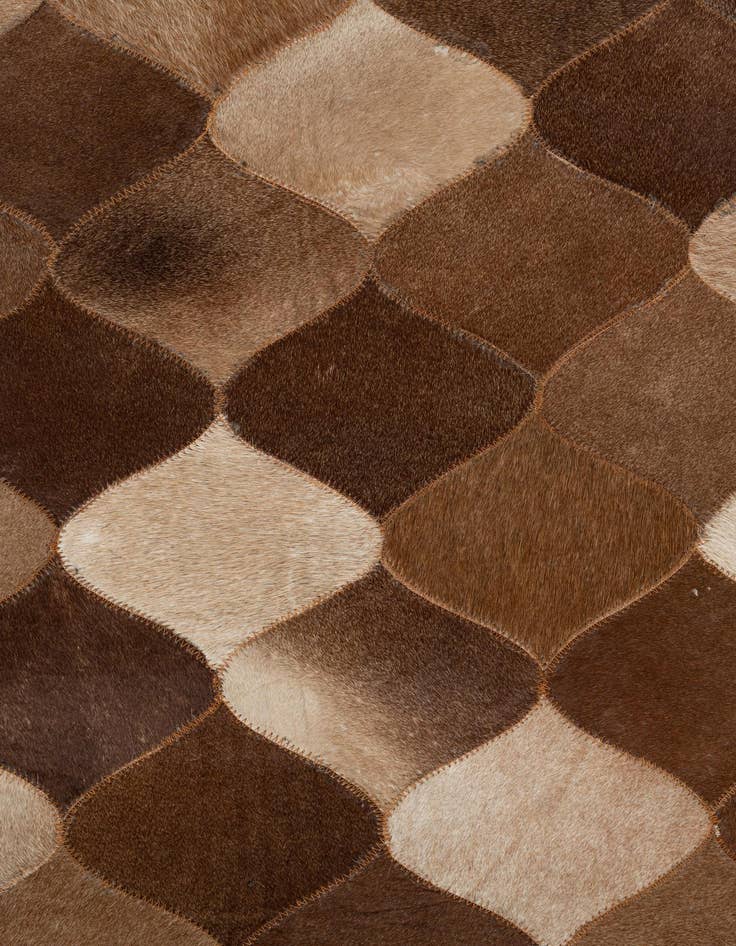 Detail image of  4' 10 x 7' 10 Cowhide Leather Rug