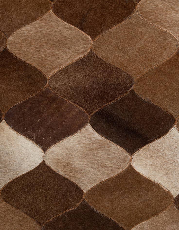 Detail image of  4' 10 x 7' 10 Cowhide Leather Rug