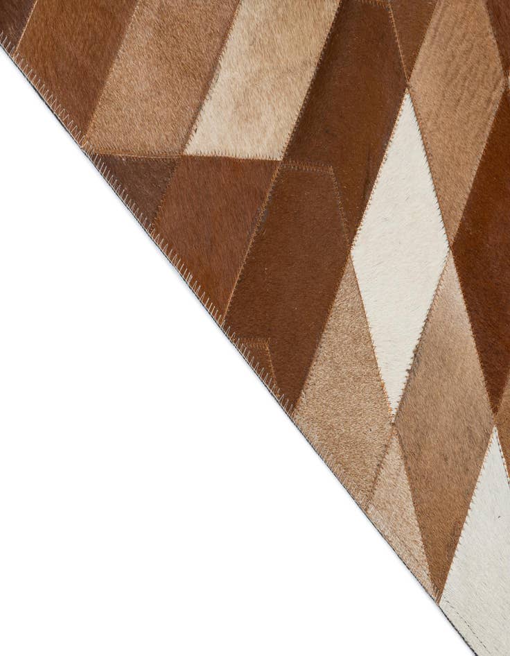 Detail image of  5' x 7' 8 Cowhide Leather Rug