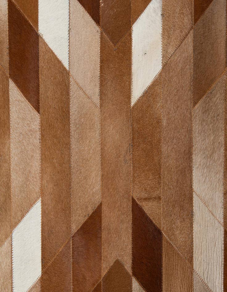 Detail image of  5' x 7' 8 Cowhide Leather Rug