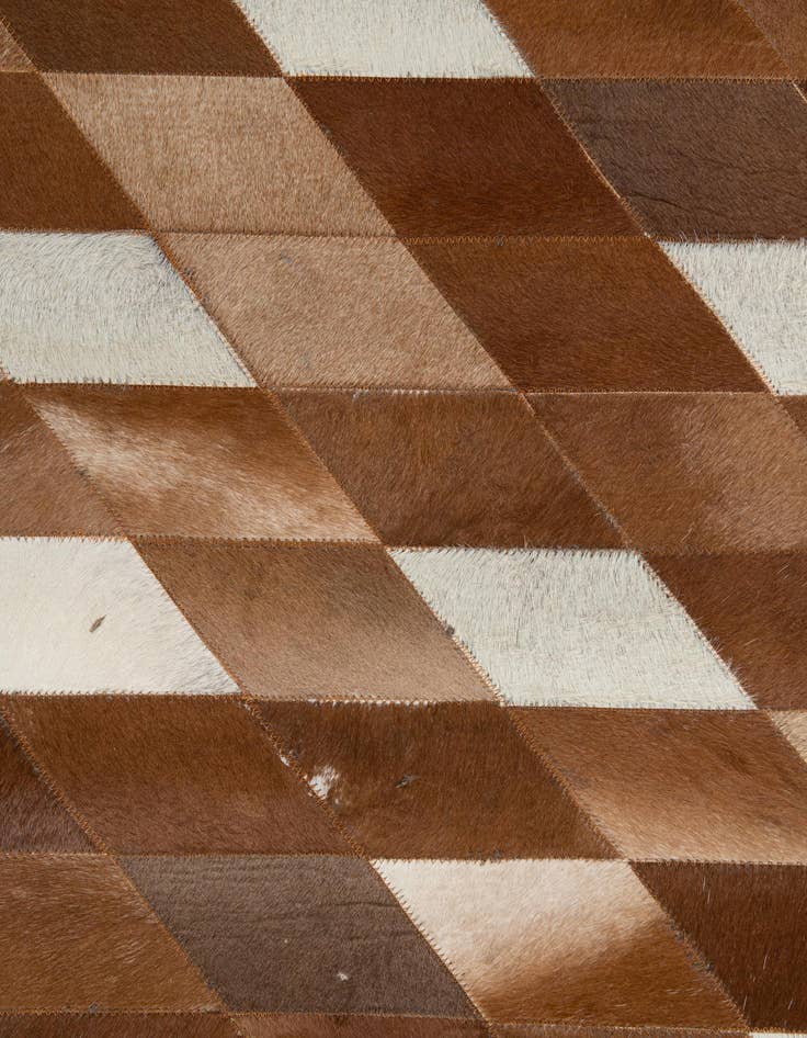 Detail image of  5' x 7' 8 Cowhide Leather Rug