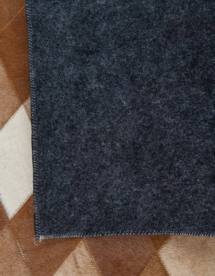 Detail image of  5' x 7' 8 Cowhide Leather Rug