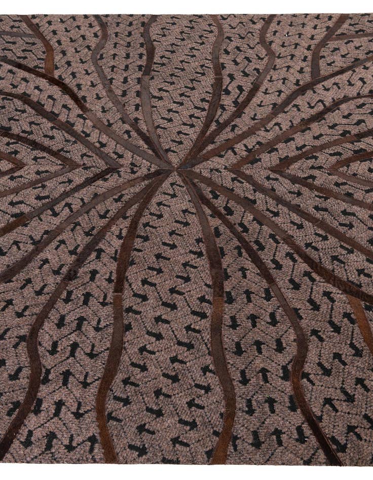 Detail image of  5' 2 x 8' Cowhide Leather Rug