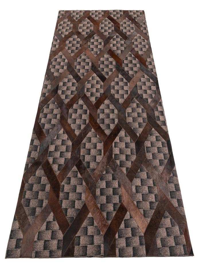 Detail image of  5' 1 x 8' Cowhide Leather Rug