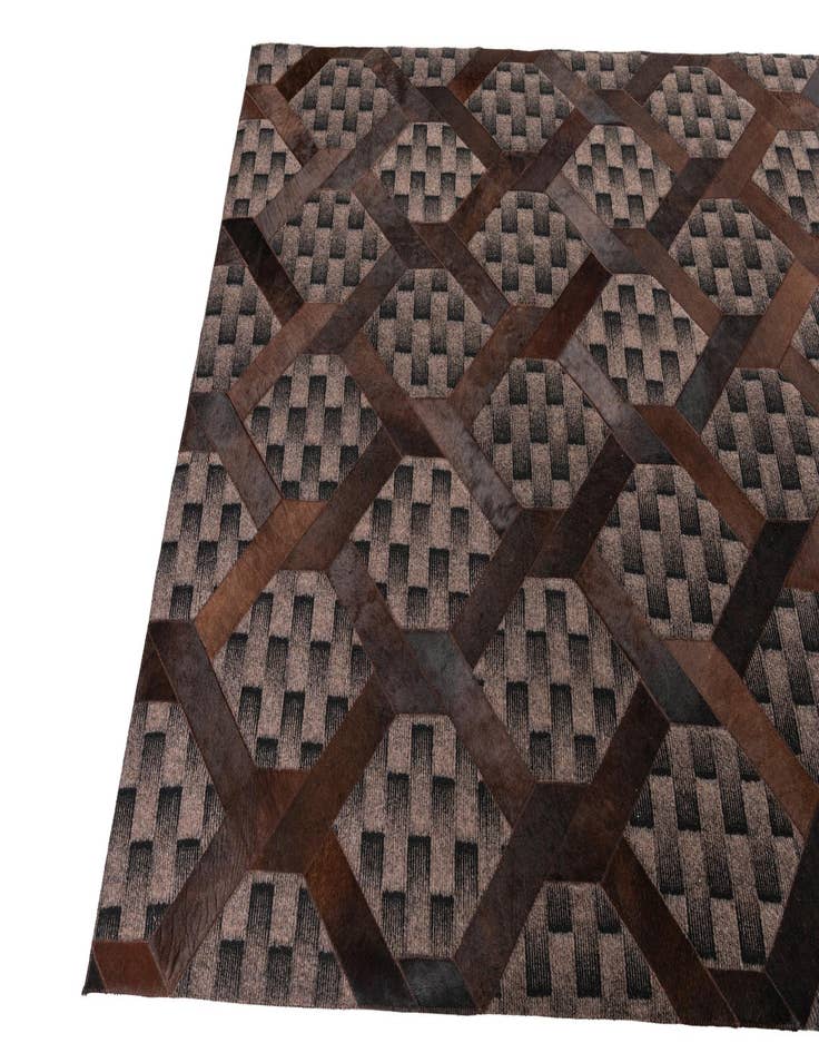 Detail image of  5' 1 x 8' Cowhide Leather Rug