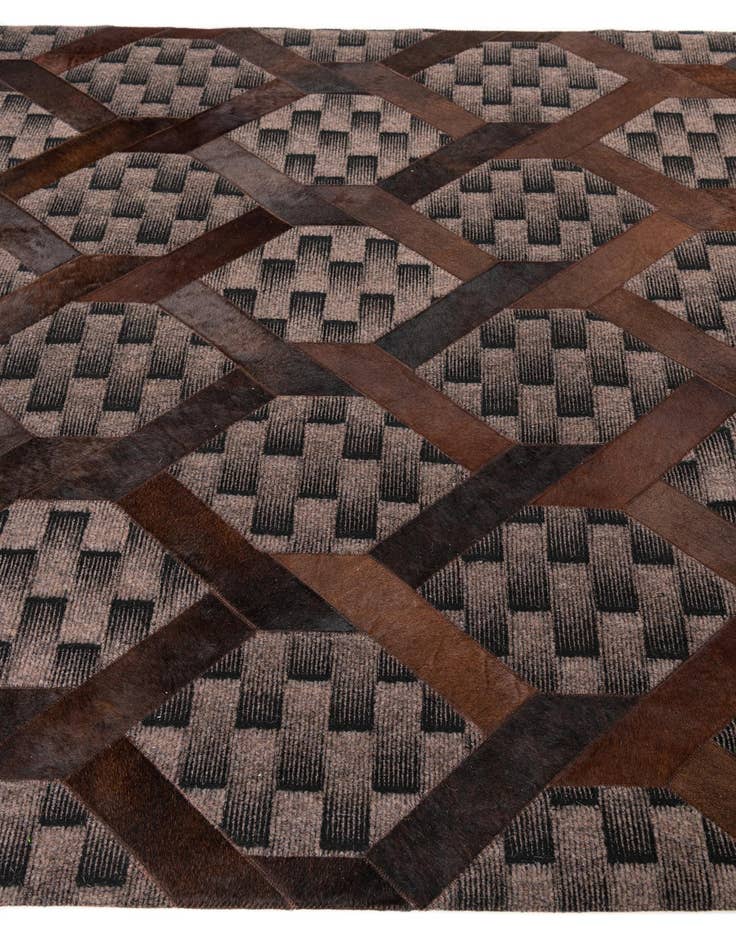 Detail image of  5' 1 x 8' Cowhide Leather Rug