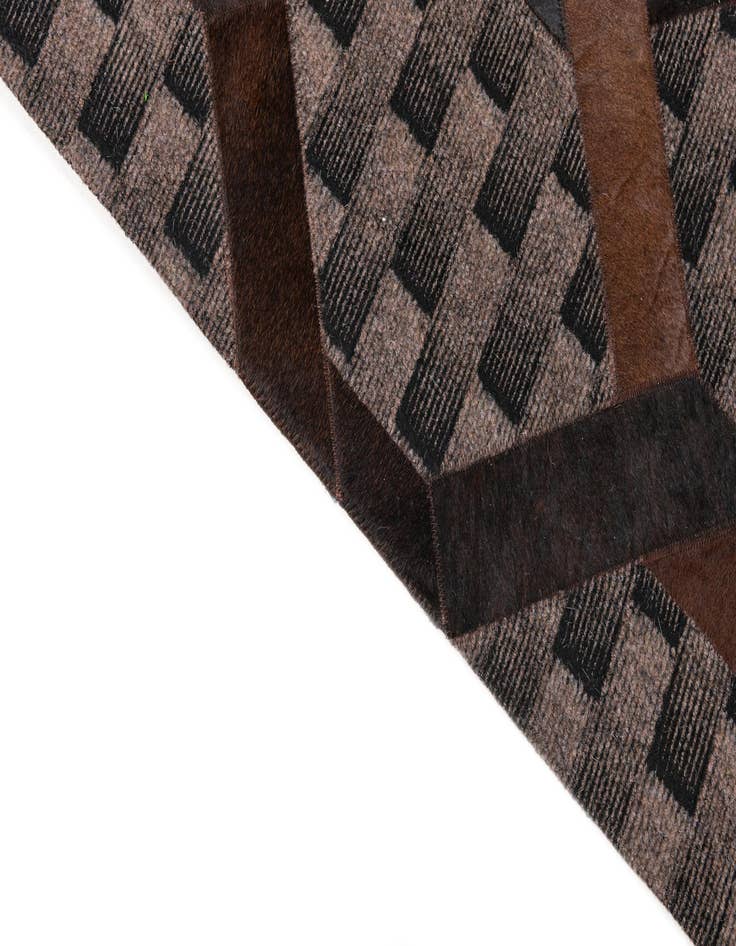 Detail image of  5' 1 x 8' Cowhide Leather Rug
