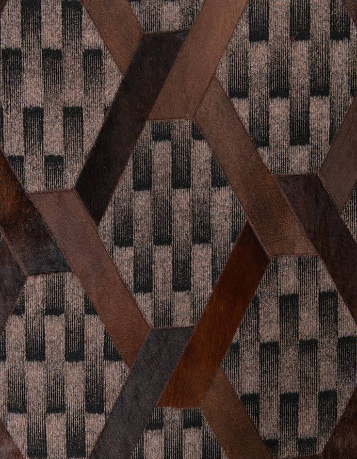 Detail image of  5' 1 x 8' Cowhide Leather Rug