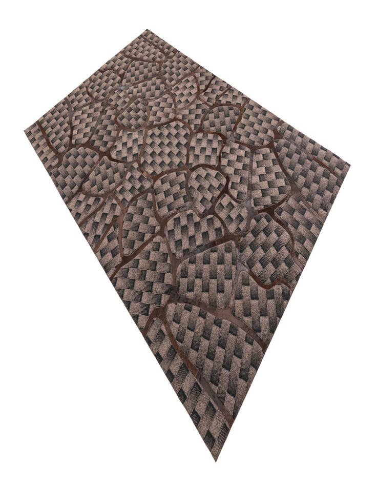 Detail image of  5' 1 x 8' Cowhide Leather Rug