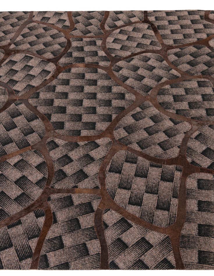 Detail image of  5' 1 x 8' Cowhide Leather Rug