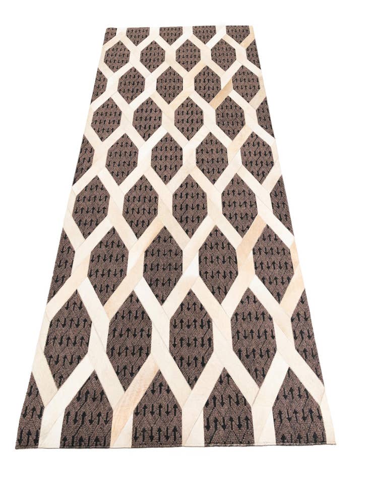 Detail image of  5' 2 x 7' 9 Cowhide Leather Rug