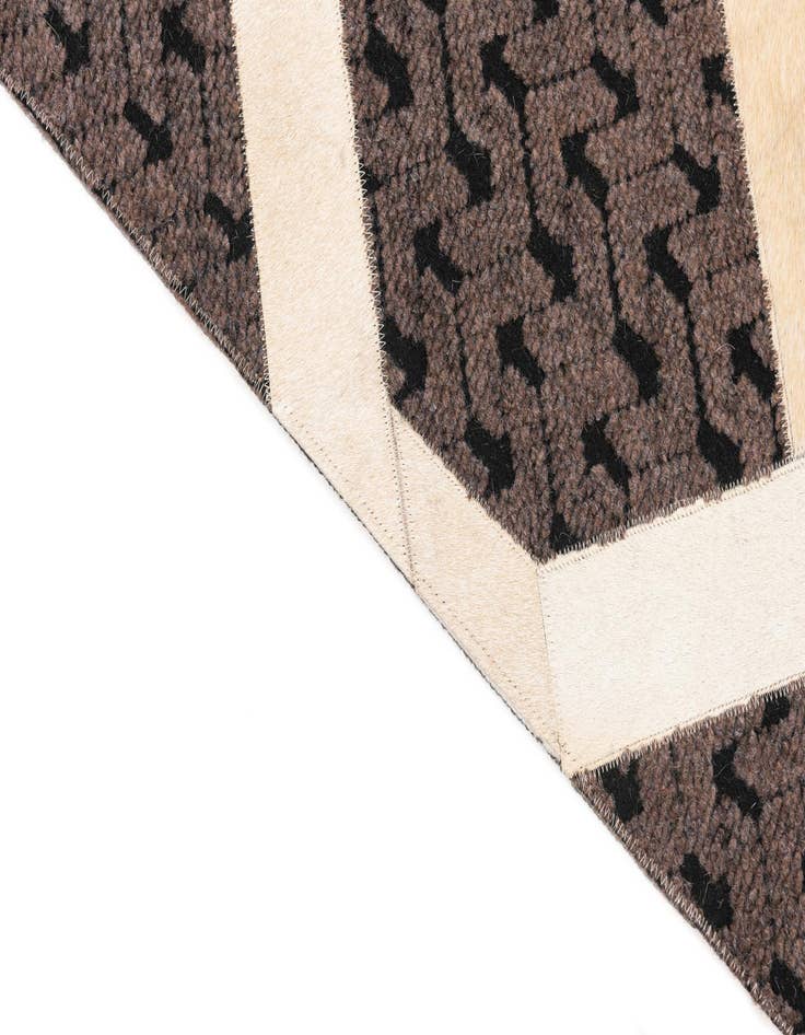 Detail image of  5' 2 x 7' 9 Cowhide Leather Rug