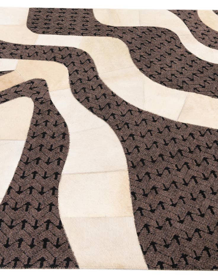 Detail image of  5' x 8' Cowhide Leather Rug