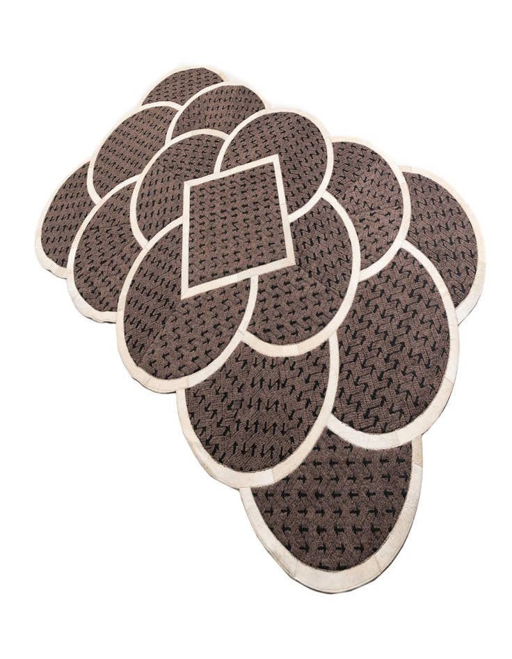 Detail image of  5' x 8' Cowhide Leather Rug