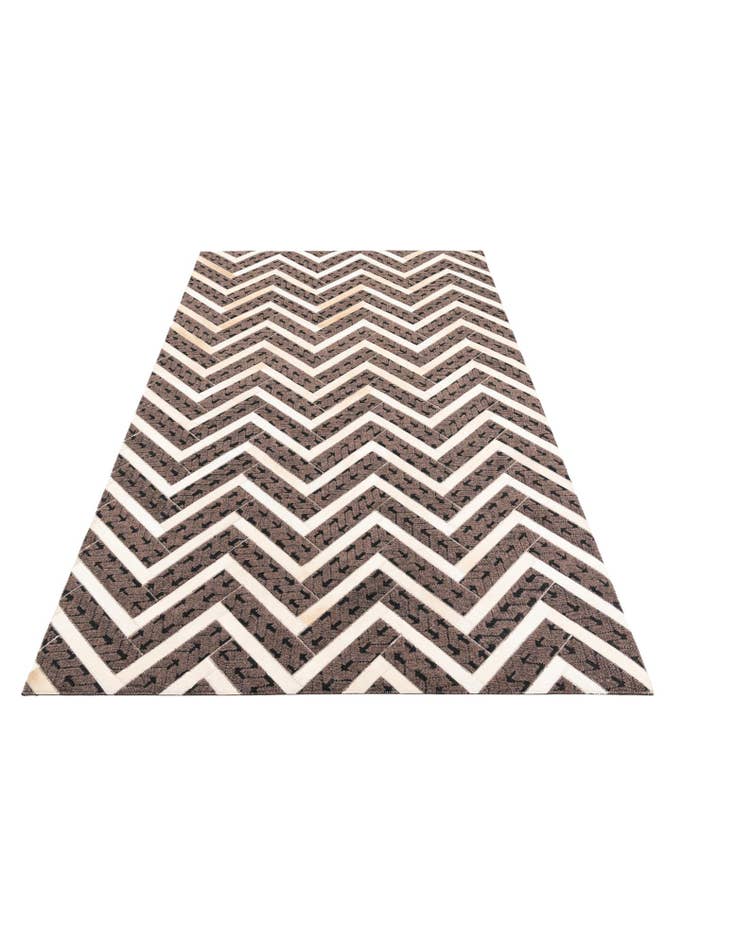 Detail image of  4' 10 x 7' 10 Cowhide Leather Rug