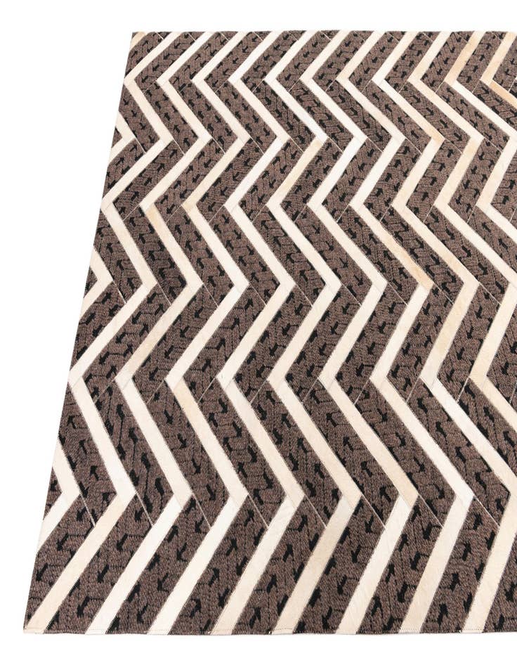 Detail image of  4' 10 x 7' 10 Cowhide Leather Rug