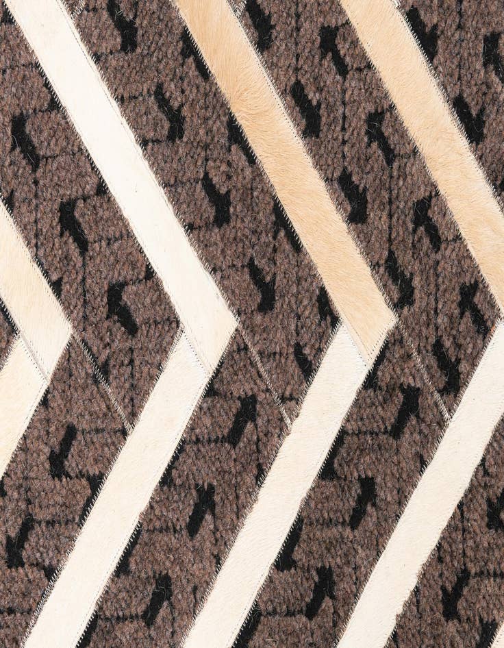 Detail image of  4' 10 x 7' 10 Cowhide Leather Rug