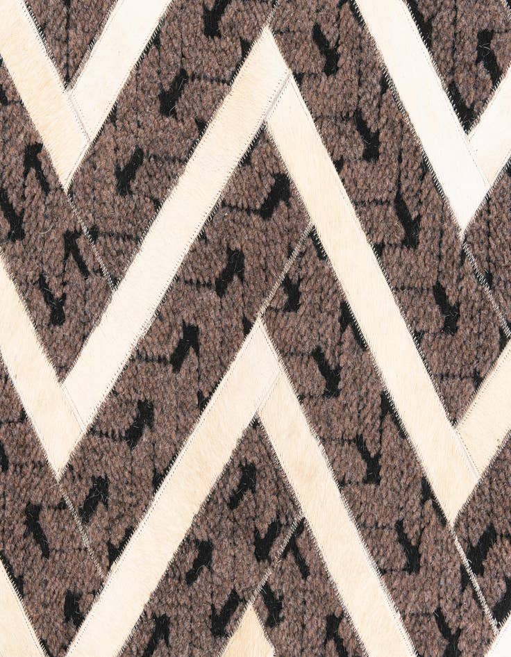 Detail image of  4' 10 x 7' 10 Cowhide Leather Rug