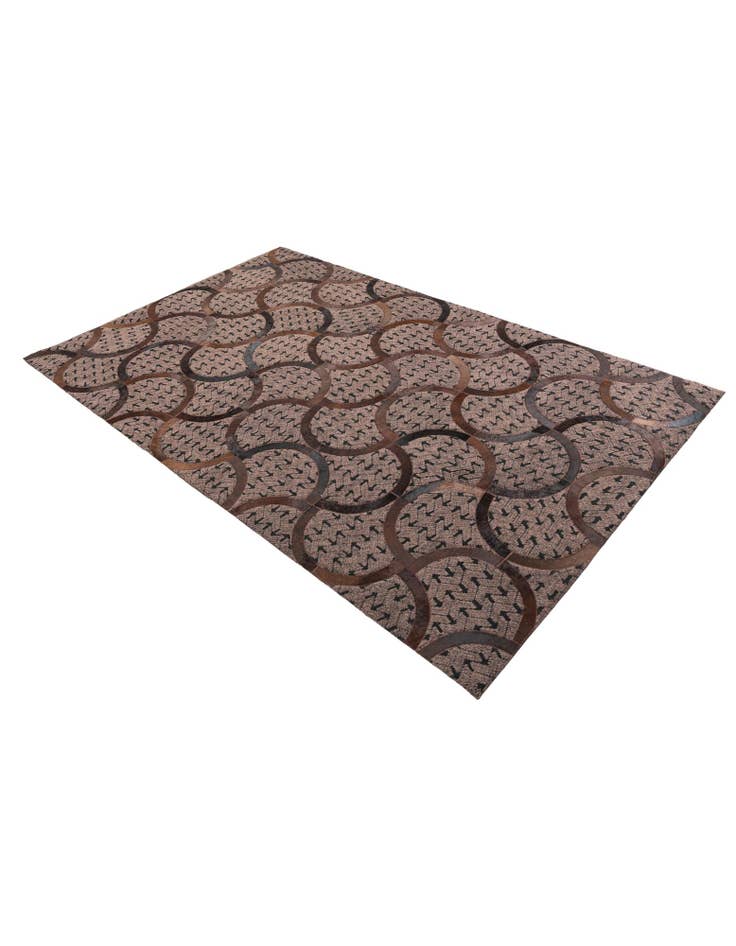 Detail image of  4' 10 x 8' Cowhide Leather Rug