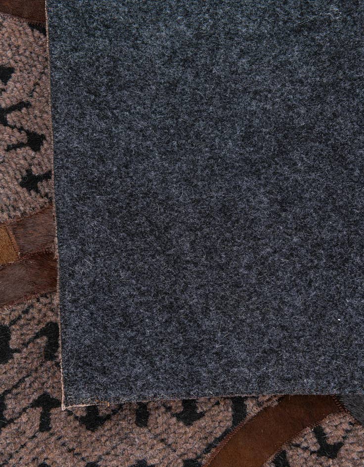 Detail image of  4' 10 x 8' Cowhide Leather Rug