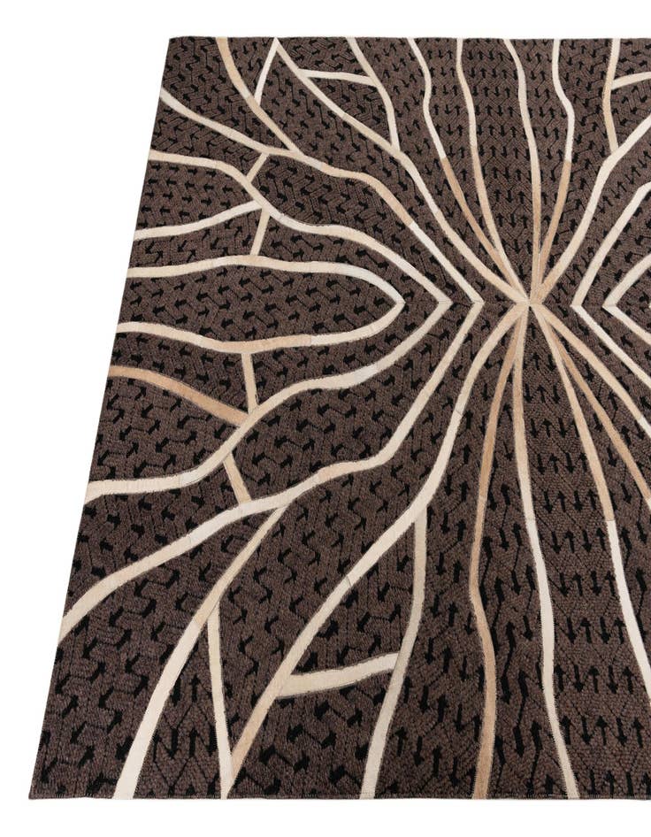 Detail image of  5' 2 x 8' Cowhide Leather Rug