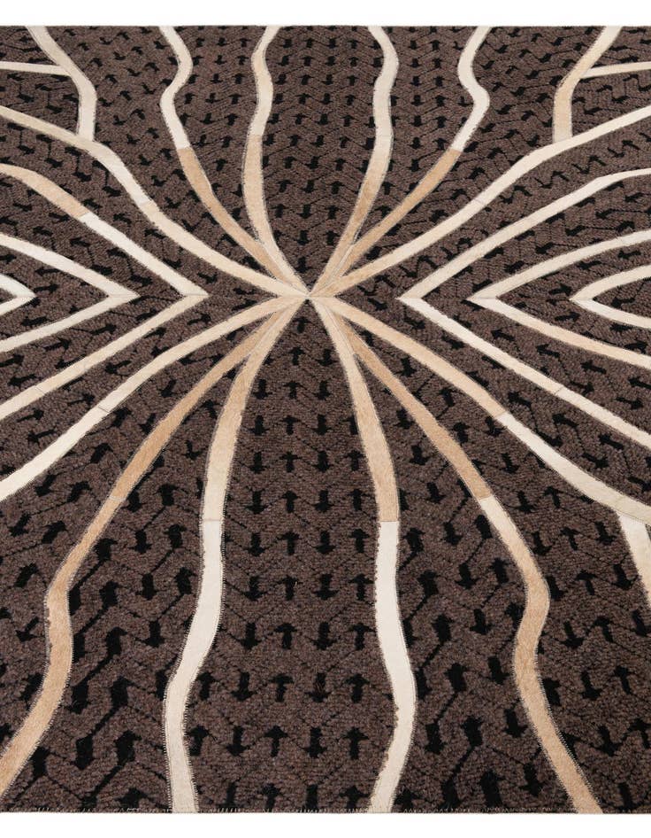 Detail image of  5' 2 x 8' Cowhide Leather Rug